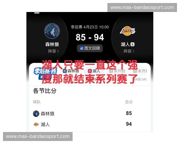 湖人vs森林狼：西部巅峰对决，紫金王朝能否抵挡灰熊风暴？